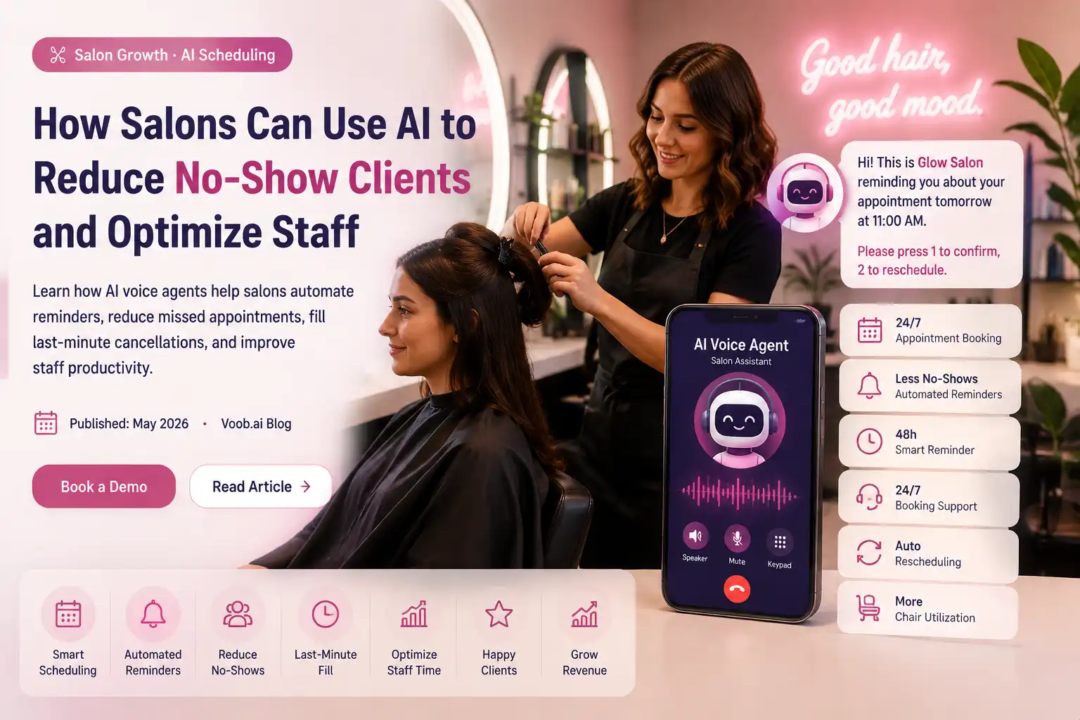 AI voice agent helping salons reduce no-show appointments